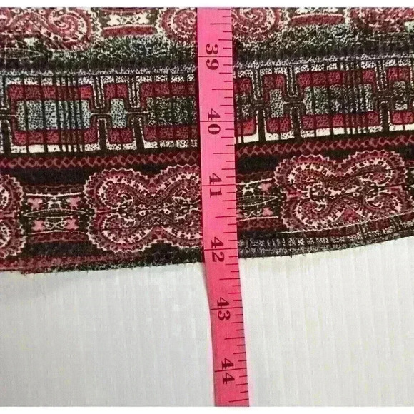 Shosho Womens L/XL Multicolor Boho Maxi Skirt High Waist Soft Stretchy Geometric - Picture 3 of 9